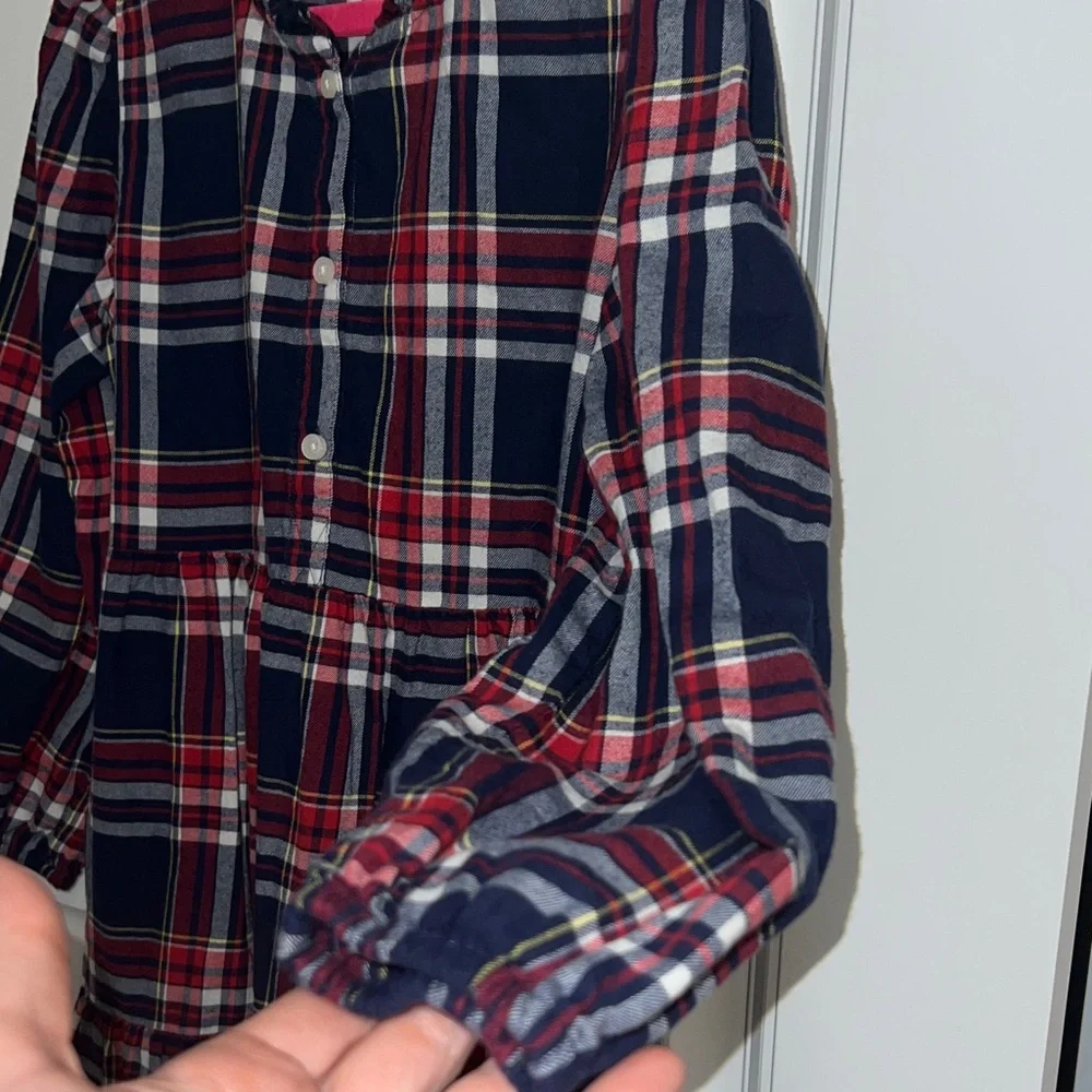 Crewcuts Classic Red and Blue Plaid Girls Dress - Size 10 - Picture 5 of 9